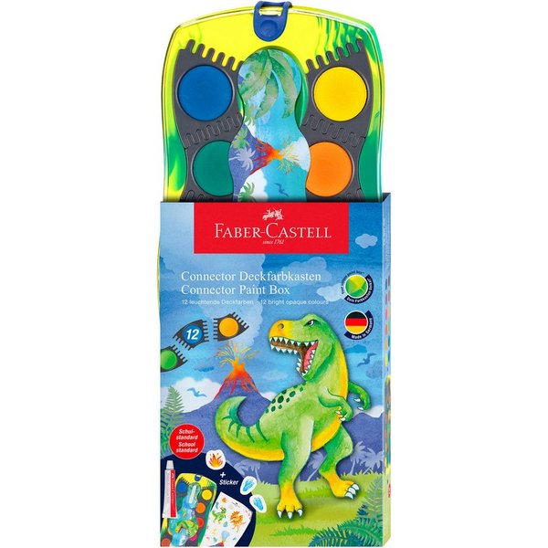 Faber-Castell Farbkasten "Connector" 12 Farben, Dino