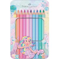 Faber-Castell Jumbo-Buntstifte "Sparkle" Pastell, 10er-Set im Metalletui