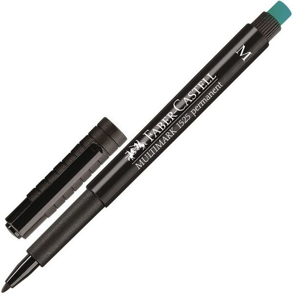 Faber-Castell Permanentmarker Multimark 1525 M, (1-tlg), Strichstärke 1,0 mm (M), korrigierbar