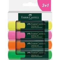 Faber-Castell Textmarker "Textliner 48", 4er-Set, farbsortiert