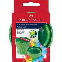 Faber-Castell Wasserbecher "Clic&Go" Art & Graphic, grün marble