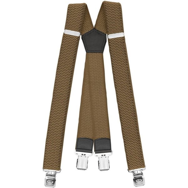 Fabio Farini Hosenträger 4cm Breites X-Design verstellbar mit extra starken Clipverschluss, Beige