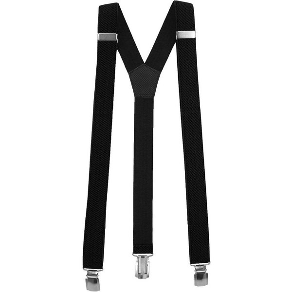 Fabio Farini Hosenträger Schmales Y-Design mit 3cm Breite verstellbar mit extra starken Clipverschluss, Schwarz