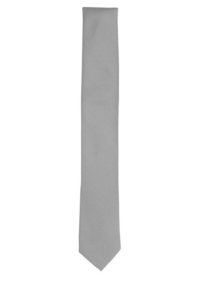 Fabio Farini Krawatte einfarbige Herren Schlips - Unicolor Krawatte in 6cm oder 8cm Breite (1-St., Unifarben) Schmal (6cm), Silber perfekt als Geschenk – Bild 2 von 5