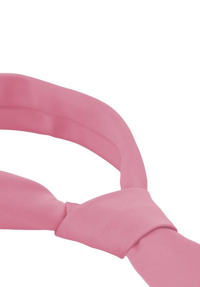 Fabio Farini Krawatte einfarbige Herren Schlips - Unicolor Krawatte in 6cm oder 8cm Breite (1-St., Unifarben) Schmal (6cm), Rosa perfekt als Geschenk – Bild 4 von 5