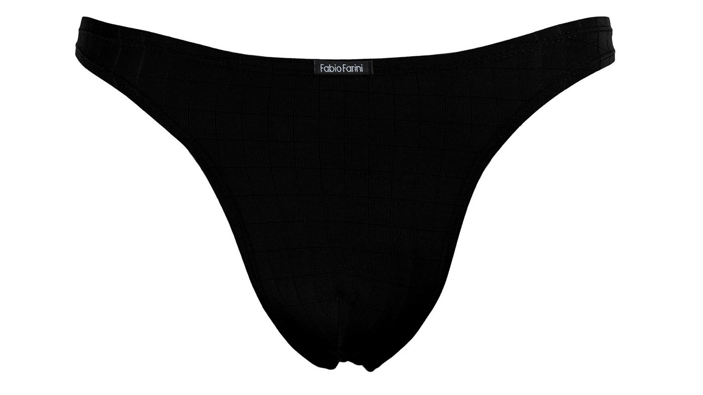 Fabio Farini String Herren Unterhosen - Männer Tangas aus atmungsaktiver Mikrofaser (4-St) im sportlichen Look mit Karo-Muster – Bild 5 von 5
