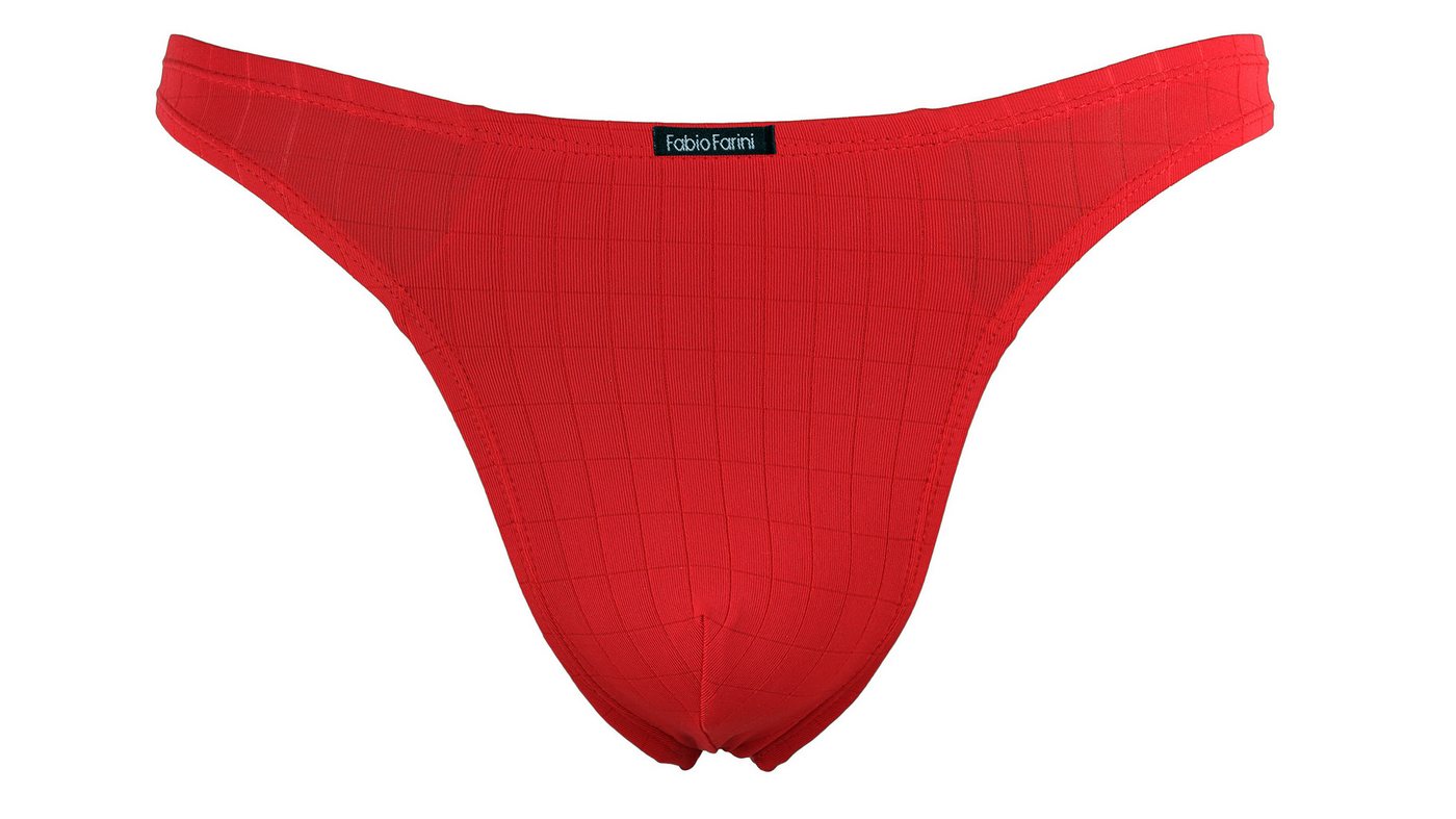 Fabio Farini String Herren Unterhosen - Männer Tangas aus atmungsaktiver Mikrofaser (4-St) im sportlichen Look mit Karo-Muster – Bild 5 von 5