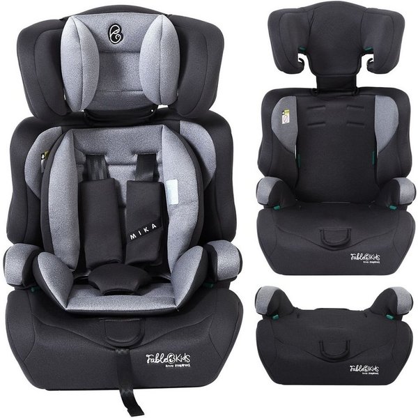 FableKids Autokindersitz Sitzerhöhung i-Size 76–150 cm, vorwärtsgerichtet, 3-Punkt-Gurt, ab: 15 Monaten, bis: 12 Jahre, Pflegeleicht: Bezug abnehmbar und waschb