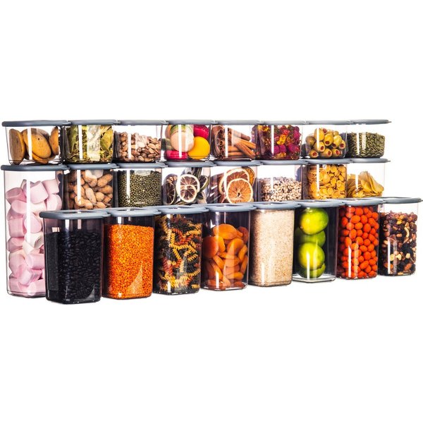 Fabona Vorratsdose Set Vorratsdosen, (Küche Aufbewahrung & Organisation, 24-tlg., Aufbewahrungsbox, Küchen Organizer, Kunststoff), Aufbewahrungsbox Küchenzubehö