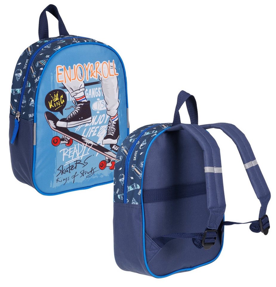 fabrizio® Kinderrucksack Rucksack Jungen Mädchen Kindergarten Tasche, Kindergartenrucksack Kinder Handgepäck Skateboard Rookie 20651 +e – Bild 2 von 5