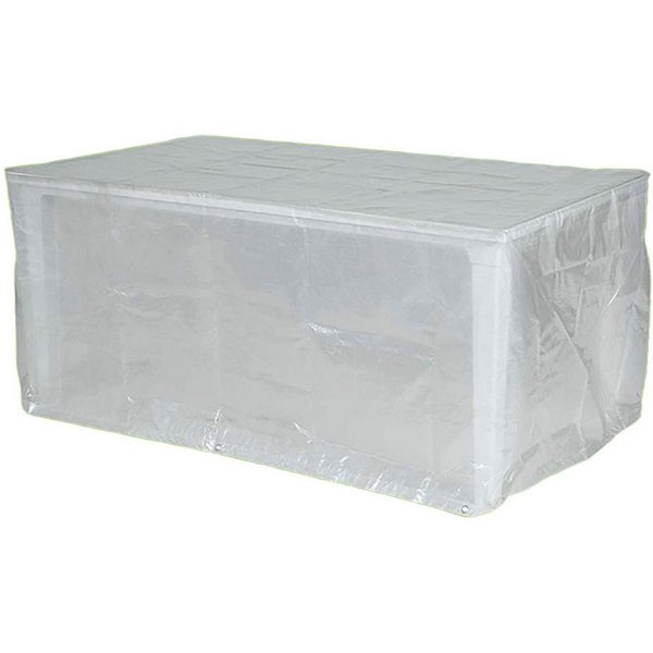 Fachhandel Plus Gartenmöbel-Schutzhülle Komfort Schutzhülle für rechteckige Gartentische 180x100x75 cm, wasserabweisend, robust, platzsparend