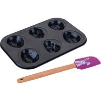FACKELMANN 6er Muffinform mit Teigschaber