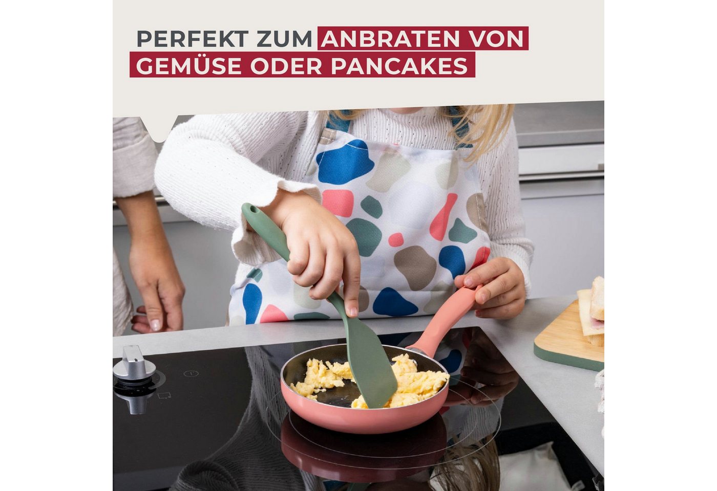 FACKELMANN Bratpfanne Mini Pfanne, Mini Cooking, Aluminium Pfanne, Ø14 cm, Rosa – Bild 4 von 5