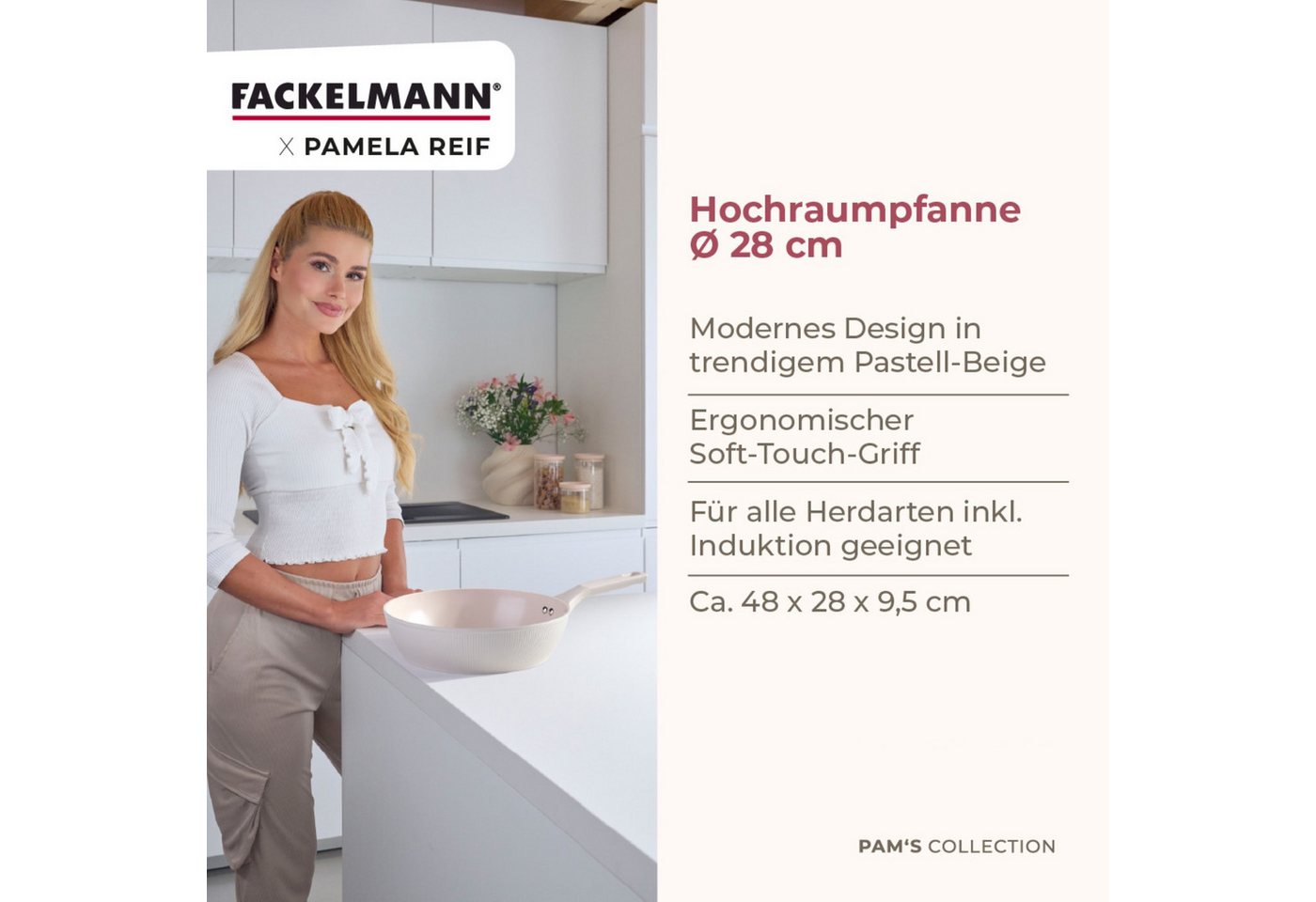 FACKELMANN Bratpfanne Pfanne, Antihaft-Pfanne, Kochgeschirr, Aluminium-Pfanne – Bild 3 von 5