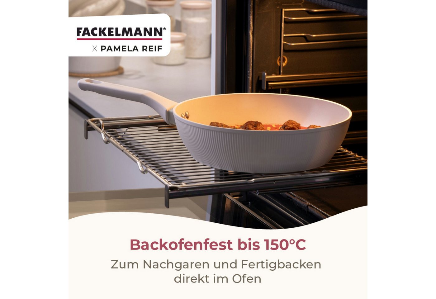 FACKELMANN Bratpfanne Pfanne, Antihaft-Pfanne, Kochgeschirr, Aluminium-Pfanne – Bild 5 von 5
