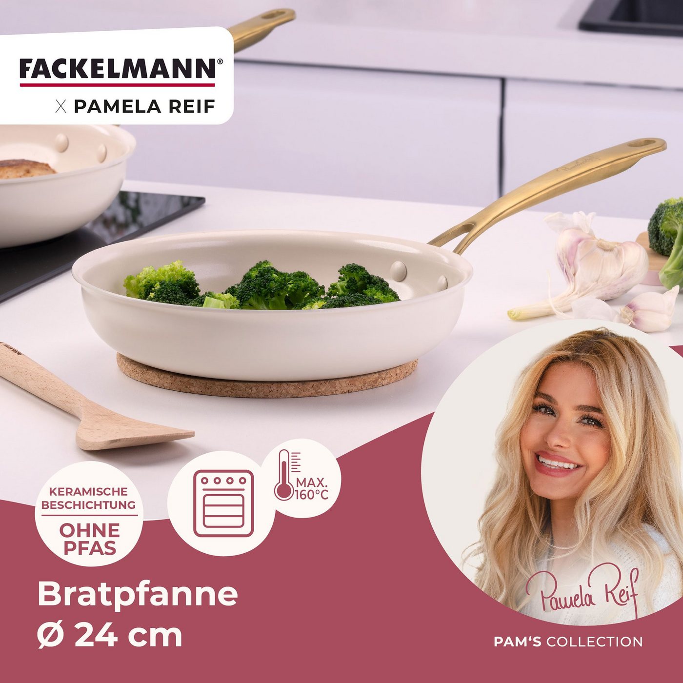 FACKELMANN Bratpfanne Pfanne, Antihaft-Pfanne, Kochgeschirr, Aluminium-Pfanne – Bild 2 von 5