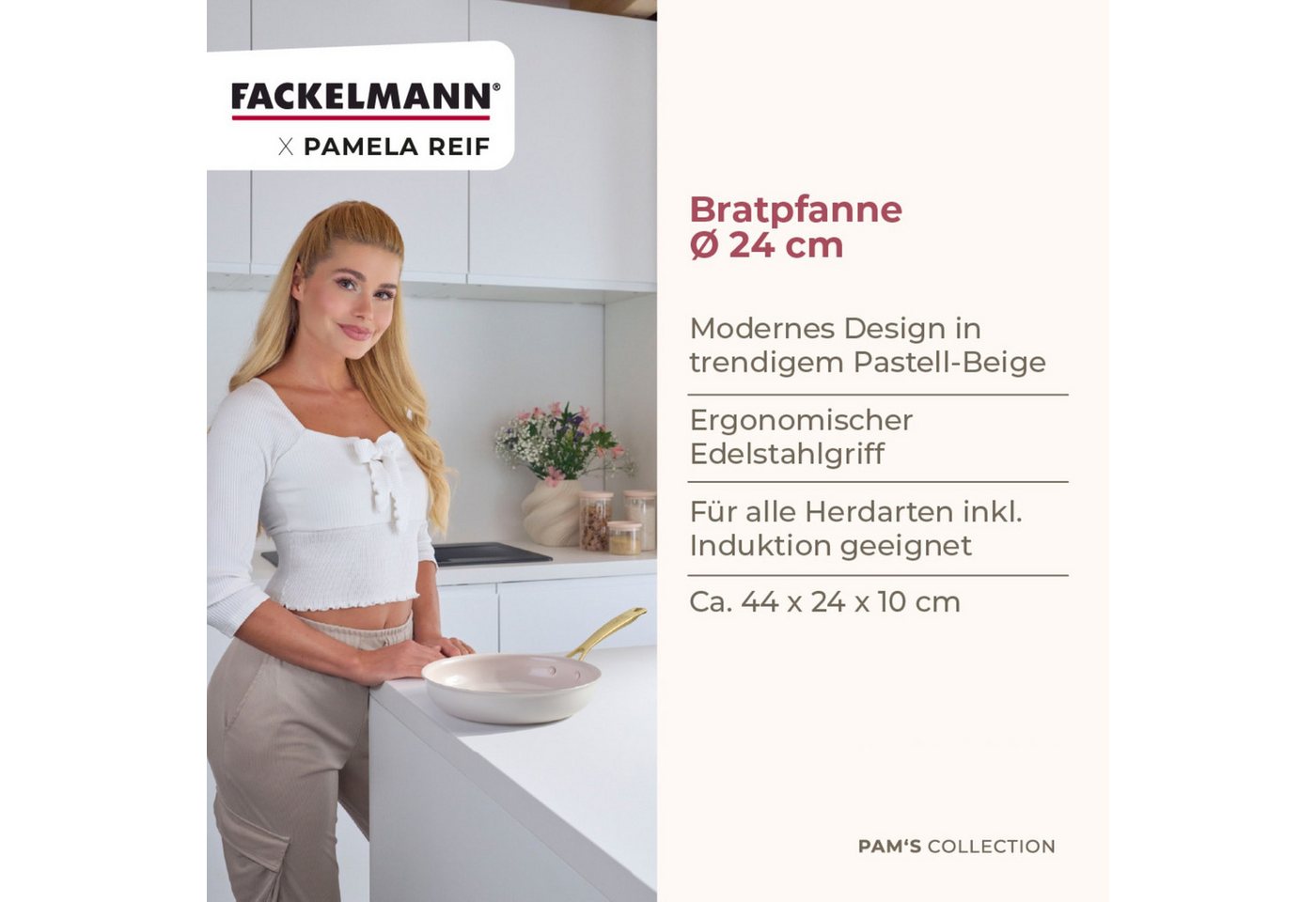 FACKELMANN Bratpfanne Pfanne, Antihaft-Pfanne, Kochgeschirr, Aluminium-Pfanne – Bild 3 von 5