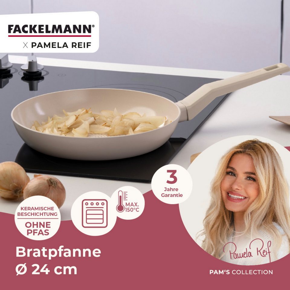 FACKELMANN Bratpfanne Shell Pfanne, Keramikbeschichtete Kochpfanne – Bild 2 von 5