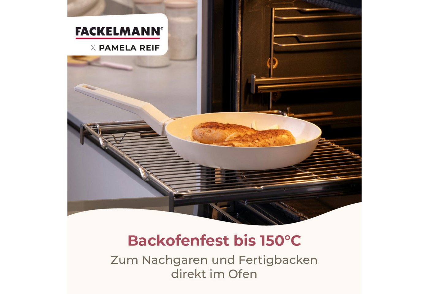 FACKELMANN Bratpfanne Shell Pfanne, Keramikbeschichtete Kochpfanne – Bild 5 von 5