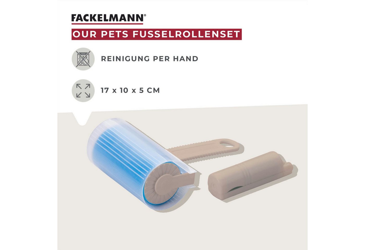 FACKELMANN Fusselroller Fusselrollenset, Fusselrolle, Tierhaarroller, Kleiderrolle – Bild 2 von 5