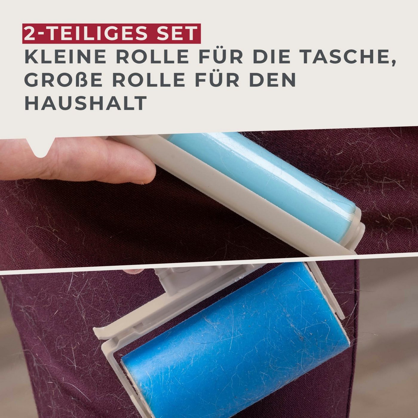 FACKELMANN Fusselroller Fusselrollenset, Fusselrolle, Tierhaarroller, Kleiderrolle – Bild 3 von 5