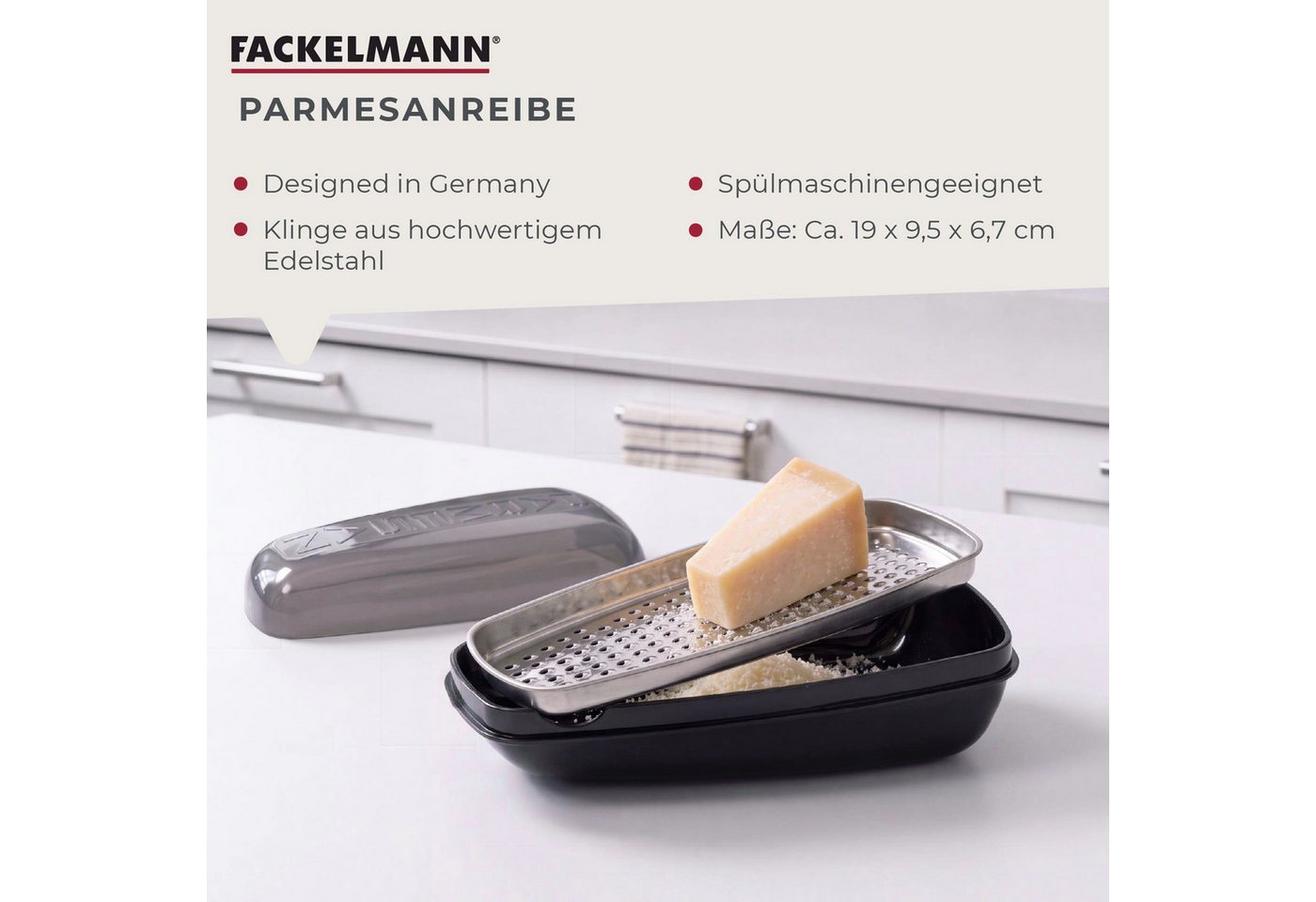 FACKELMANN Käsereibe Parmesanreibe – Bild 2 von 5