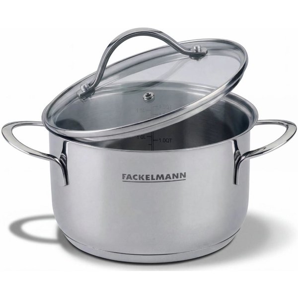 FACKELMANN Kochtopf Kochtopf mit Deckel, Edelstahltopf, Suppentopf, Saucenpot