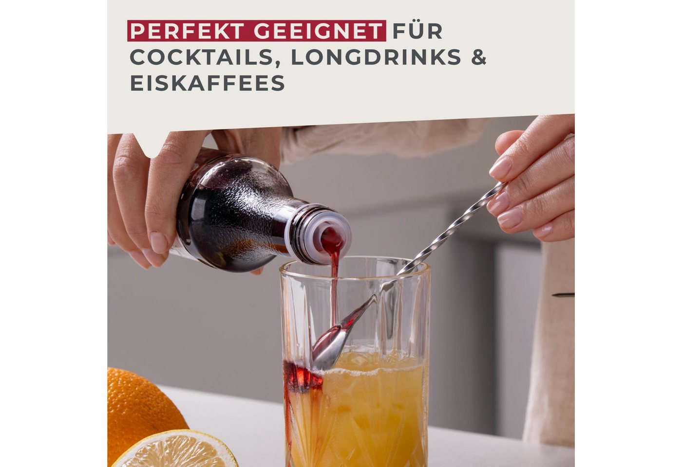 FACKELMANN Longdrinklöffel Cocktaillöffel, Barlöffel, Edelstahl Rührwerkzeug – Bild 5 von 5