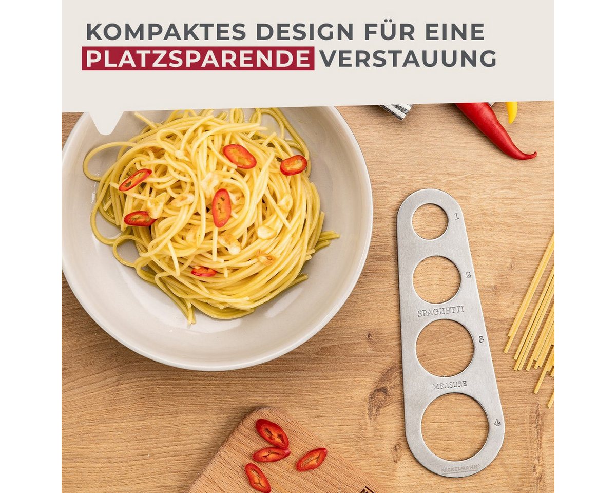 FACKELMANN Teigportionierer Spaghettimaß, Pasta-Portionierer, Nudelmessgerät, Edelstahl – Bild 5 von 5