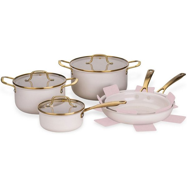 FACKELMANN Topf-Set Topf- und Pfannen-Set, Kochgeschirr, Aluminium, Keramikbeschichtung