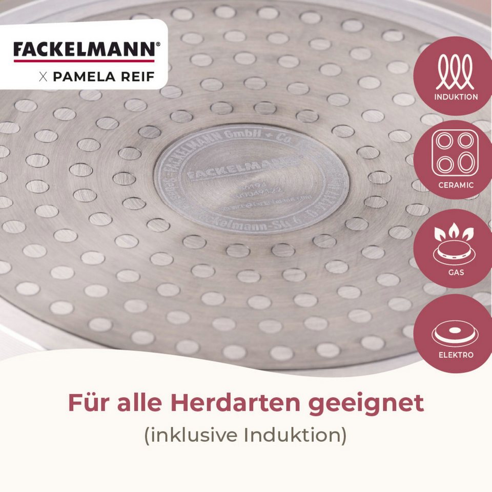 FACKELMANN Topf-Set Topf- und Pfannen-Set, Kochgeschirr, Aluminium, Keramikbeschichtung – Bild 4 von 5