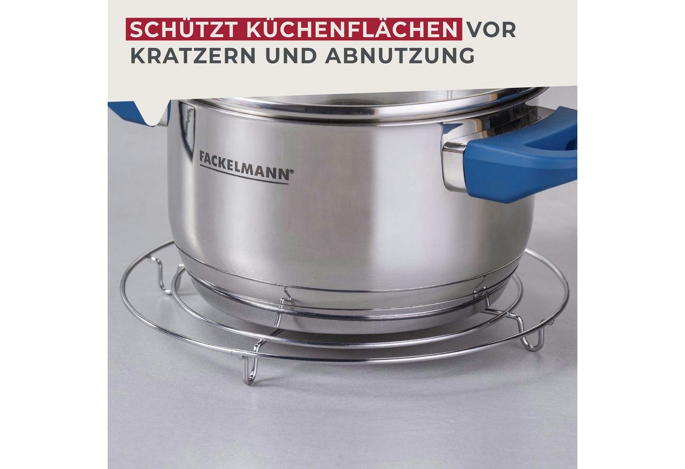 FACKELMANN Topfuntersetzer Edelstahl-Untersetzer, Pfannenablage – Bild 4 von 5