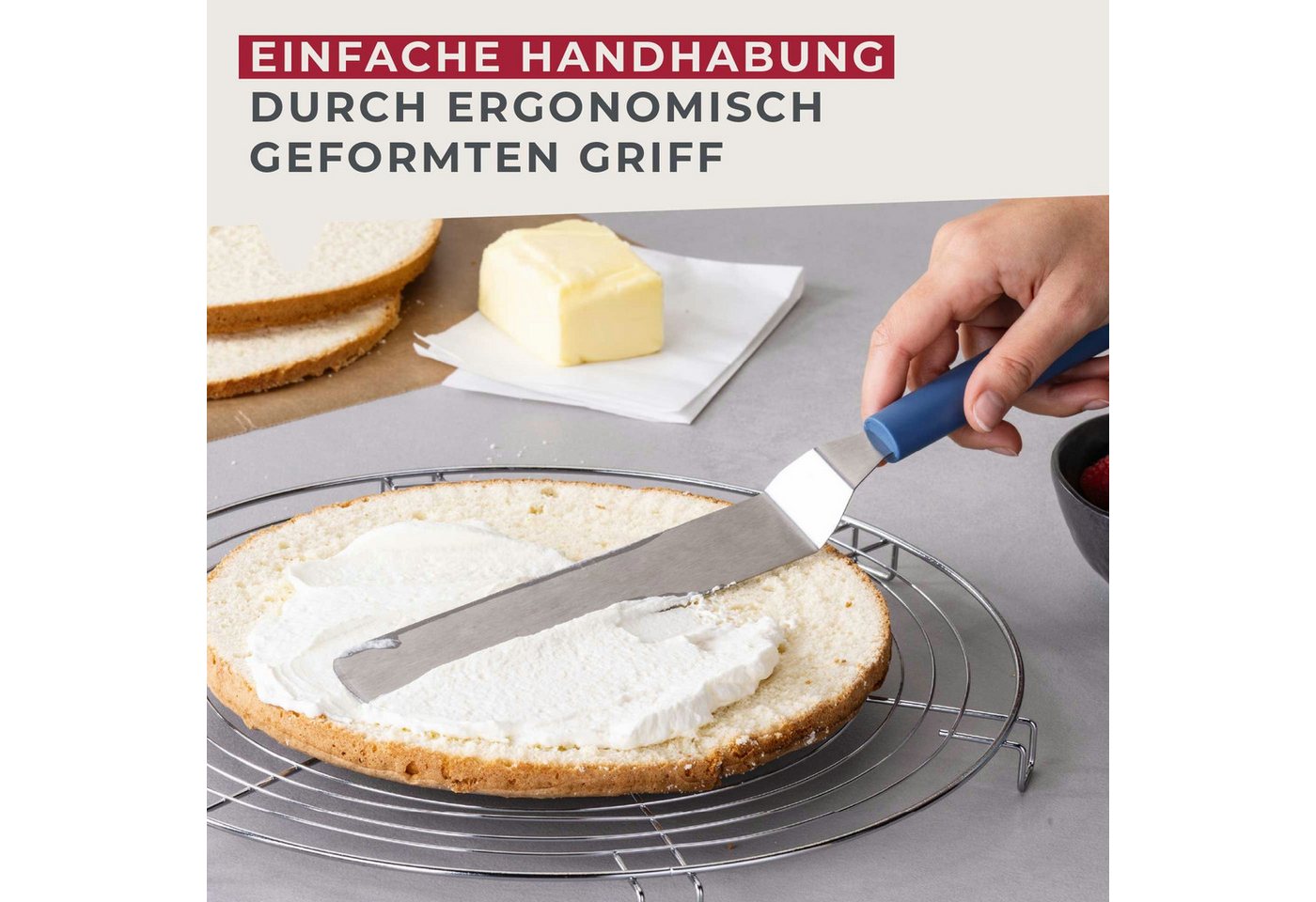 FACKELMANN Tortenheber Winkelpalette, Kuchenspachtel, Backzubehör – Bild 4 von 5