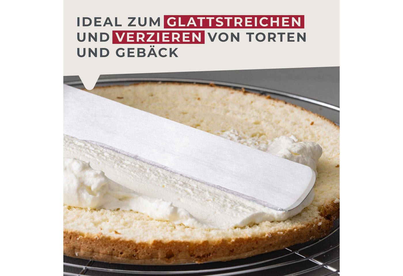 FACKELMANN Tortenheber Winkelpalette, Kuchenspachtel, Backzubehör – Bild 5 von 5