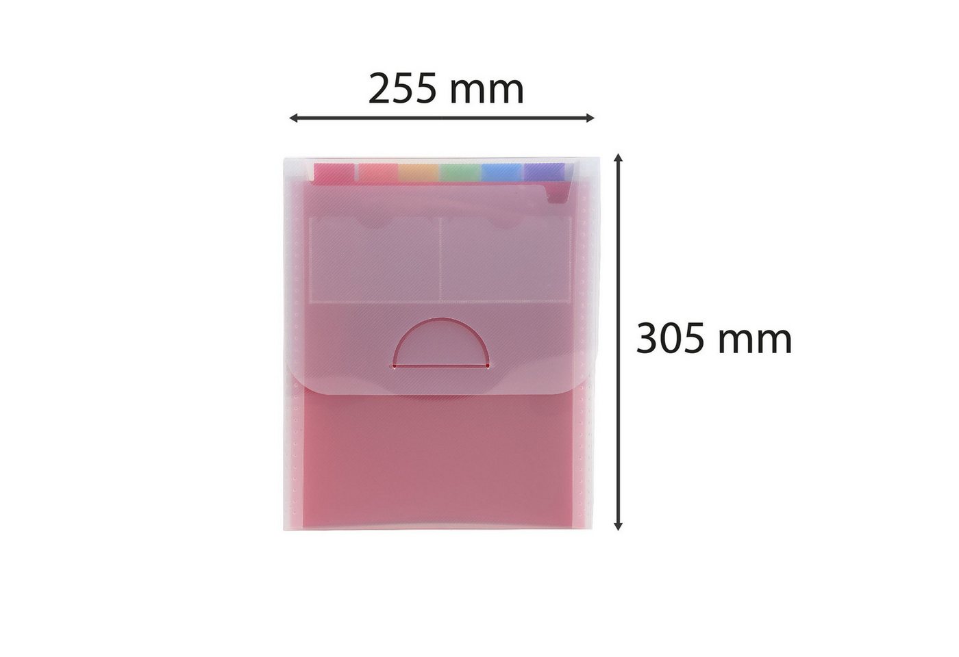 EXACOMPTA Fächermappe Exacompta Fächermappe Crystal vertikal 6tlg tr – Bild 3 von 3