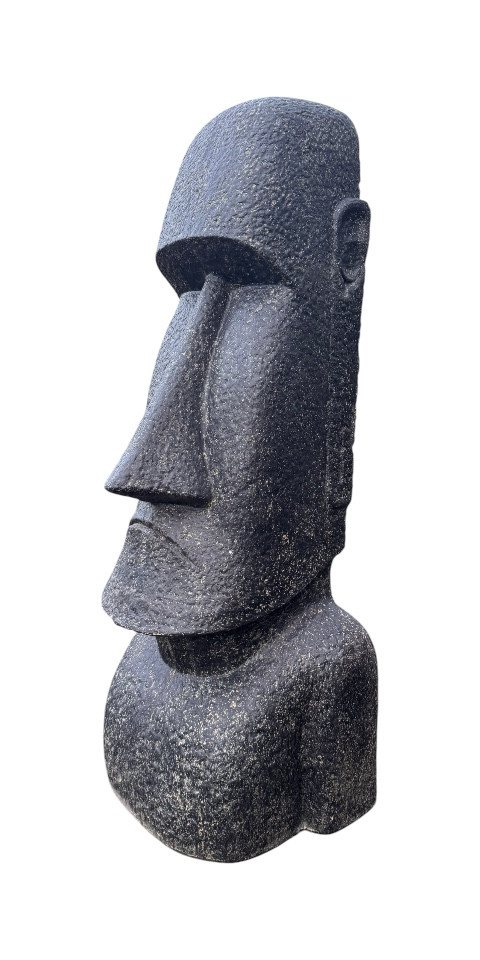 FaHome Gartenfigur Rapa NUI Moai Statue, Skulptur Garten Lavasand-Steingemisch Figur, Kultursymbol der Osterinsel- 150cm /200cm – Bild 4 von 5