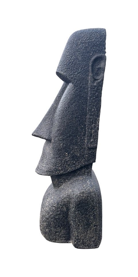 FaHome Gartenfigur Rapa NUI Moai Statue, Skulptur Garten Lavasand-Steingemisch Figur, Kultursymbol der Osterinsel- 150cm /200cm – Bild 5 von 5