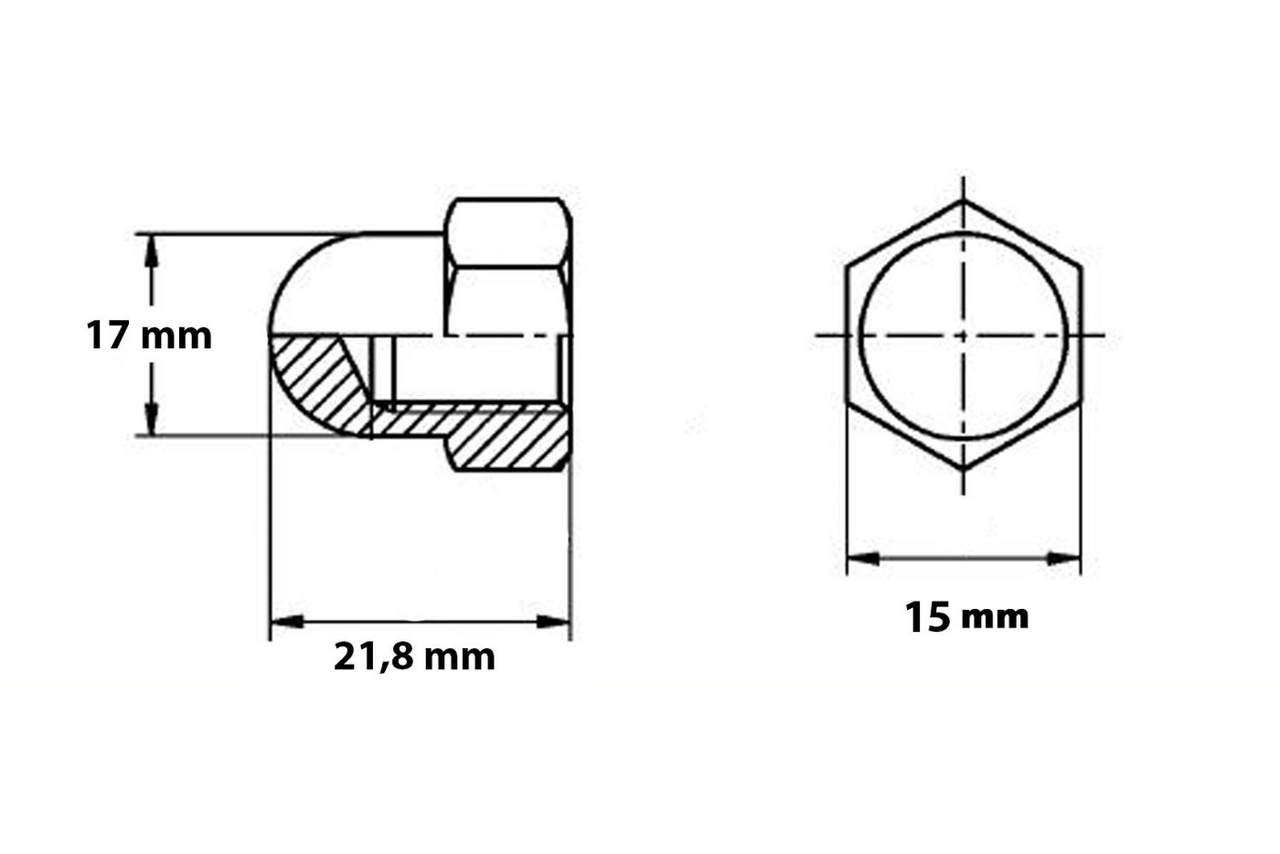 SRAM Fahrrad-Laufrad SRAM Hut Mutter FG 10,5 Hinterrad Fahrrad Nabe T3 P5 S7 Axle Cap Nut – Bild 5 von 5