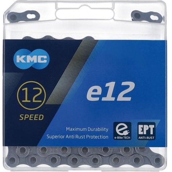 KMC Fahrradkette KMC Kette e12 EPT, 12-fach, 130 Glieder, E-Bike-kompatibel, extra lang