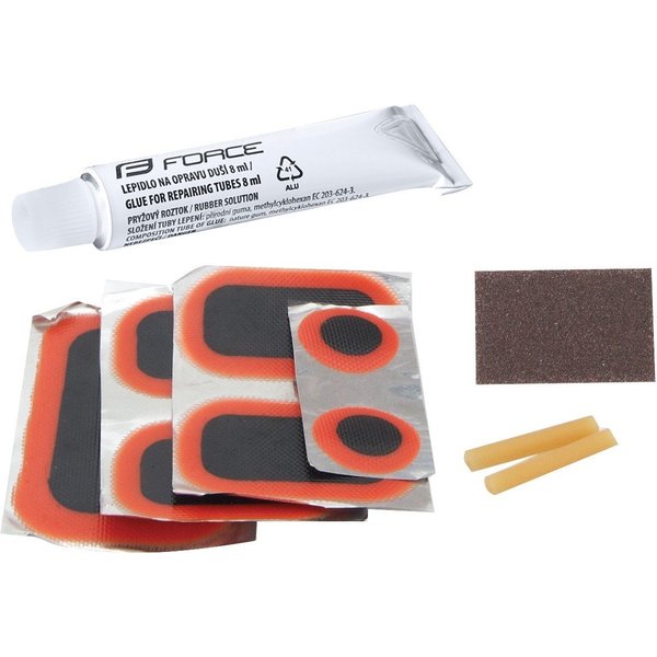 FORCE Fahrradschlauch patching set FORCE 7 plastic box-bigger105x60x20mm