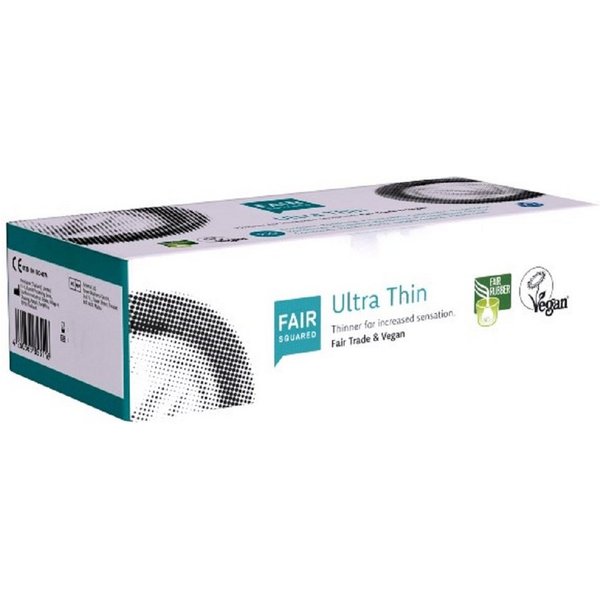 Fair Squared Kondome Ultra Thin Packung mit, 100 St., extra dünne Kondome, vegane und gefühlsechte Kondome