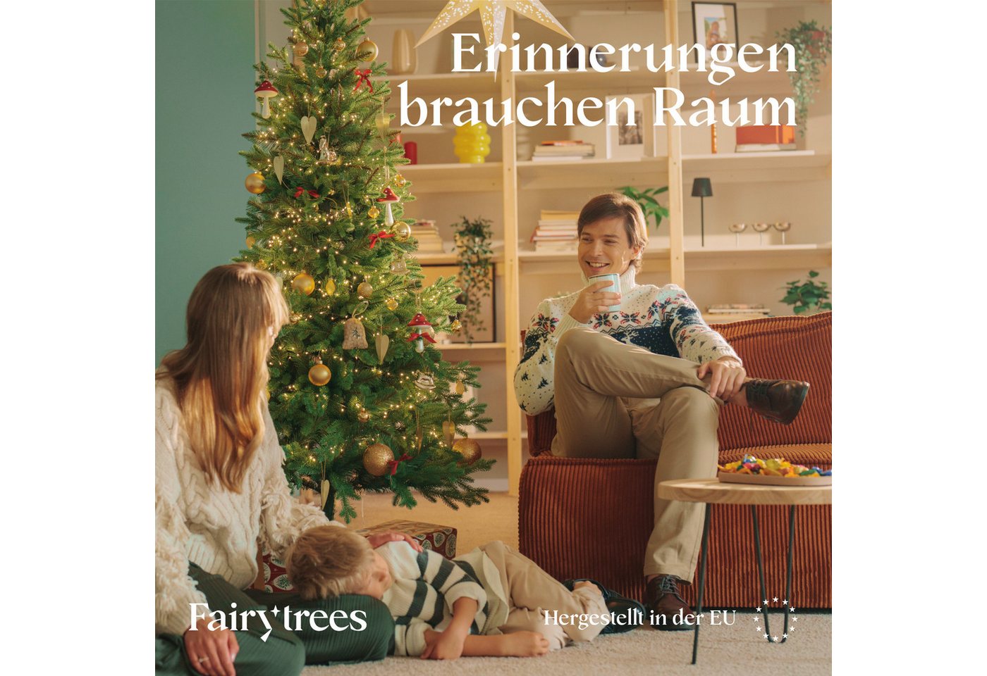 Fairytrees Künstlicher Weihnachtsbaum FT05, Nordmanntanne SLIM Premium, NORDMANNTANNE SLIM Premium – Bild 2 von 5