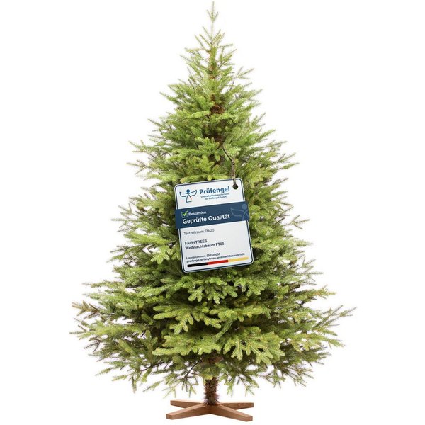 Fairytrees Künstlicher Weihnachtsbaum FT06, Nordmanntanne Exklusiv 100% PE, Nordmanntanne Exklusiv 100% PE