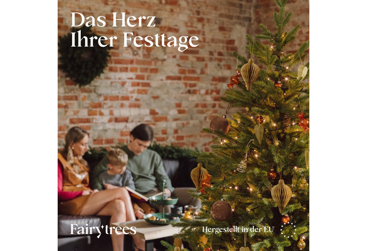 Fairytrees Künstlicher Weihnachtsbaum FT06, Nordmanntanne Exklusiv 100% PE, Nordmanntanne Exklusiv 100% PE – Bild 2 von 5