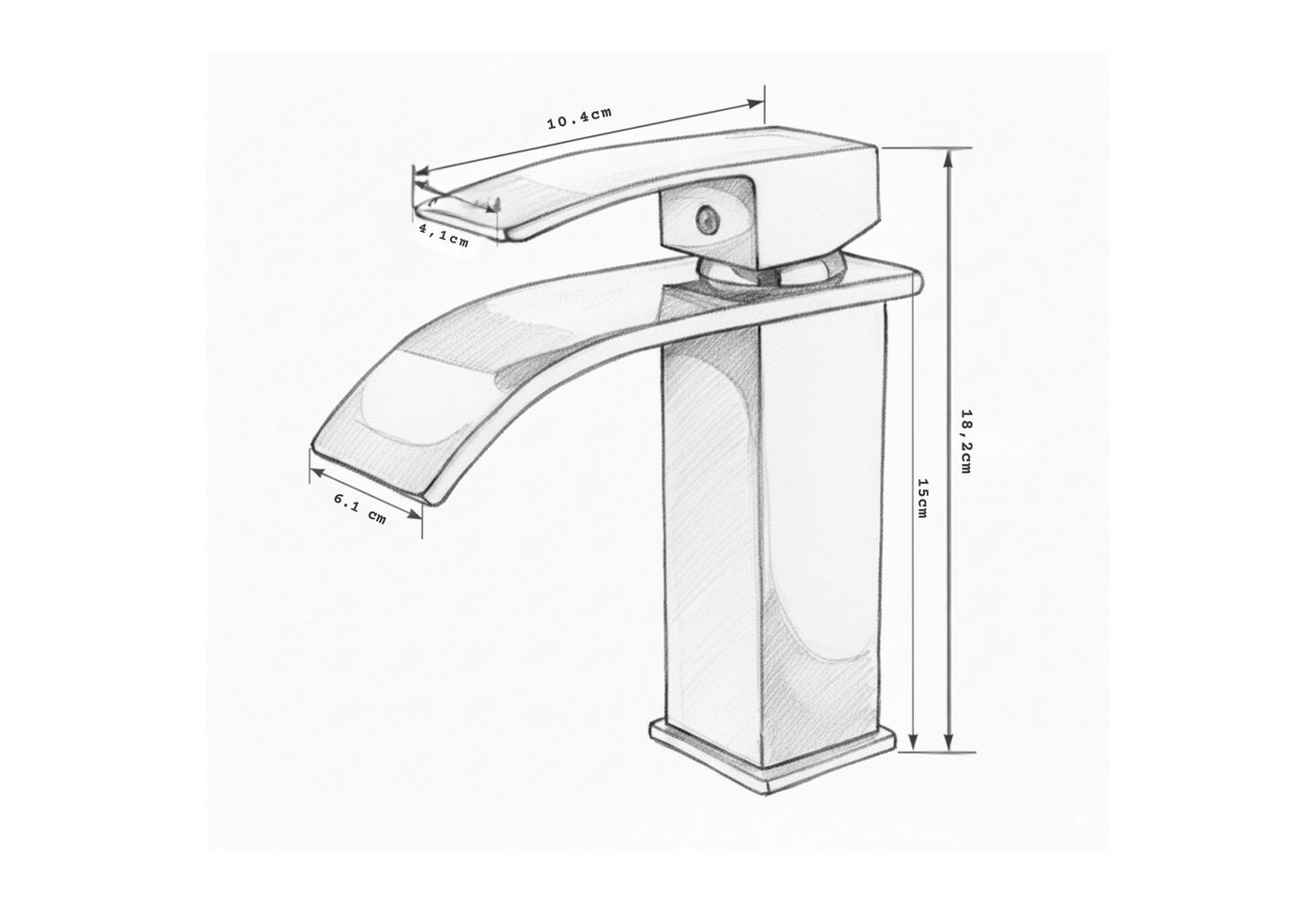 Faizee Home Badmöbel-Set Bademöbel 40 cm Badschrank Waschtisch Unterschrank Spiegelschrank – Bild 4 von 5