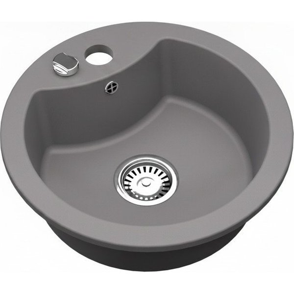 Faizee Home Granitspüle Vela Ø 49cm verschiedene Farben wahlweise mit o. ohne Armatur