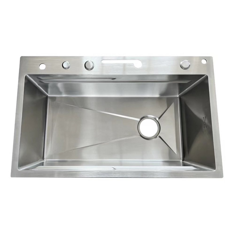 Faizee Home Küchenspüle Nano Innovative Wasserfall Geschirrspülbecken 75 x 45 cm mit Armatur – Bild 3 von 5