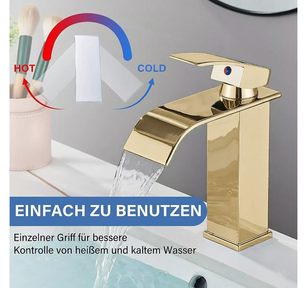 Faizee Möbel Badarmatur Badarmatur Bad WC Einhandmischer Waschtischarmaturen Badezimmer verchromt – Bild 4 von 5