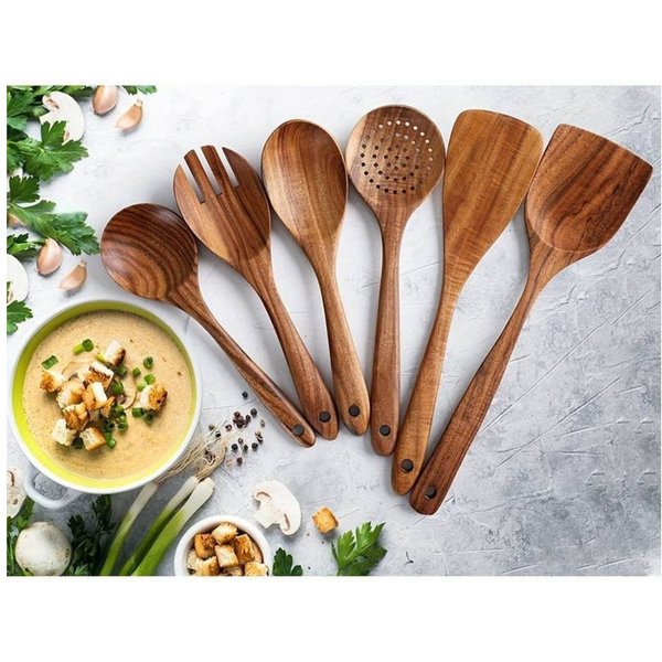 Faizee Möbel Kochbesteck-Set Holz-Kochbesteck-Set: 6-teiliges Set für alle Ihre Kochbedürfnisse (6-tlg)