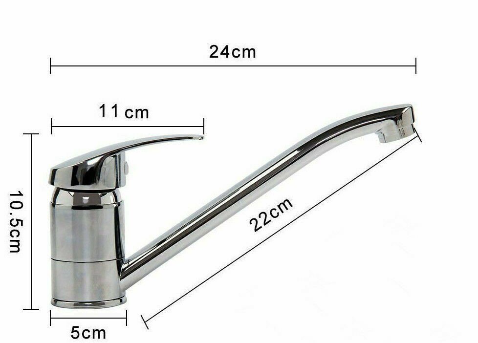 Faizee Möbel Küchenarmatur Wasserhahn klein Badzimmer Mischbatterie Einhebelmischer Armatur – Bild 4 von 5